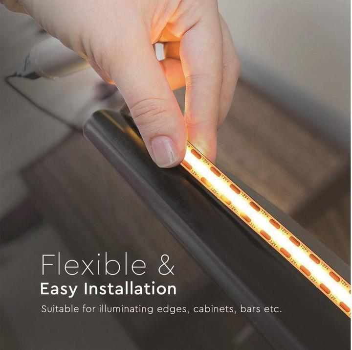 Actual product image V-TAC VTCOB Strip Light IP20 24V 6000K LEDs 10Wm 5m (White, 500 cm)