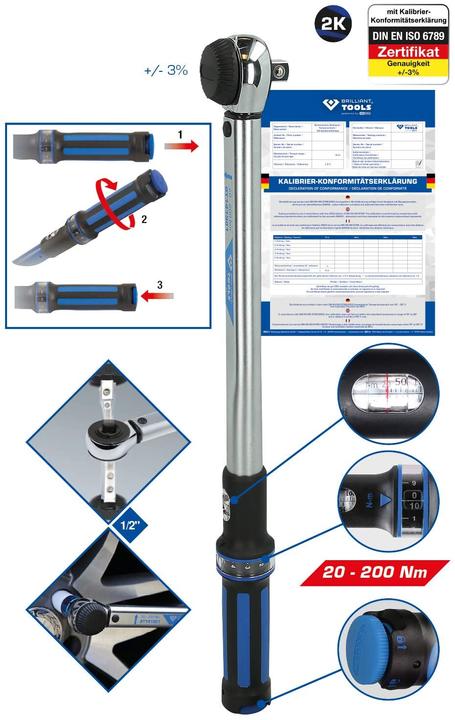 Produktbild Brilliant Tools BT141901 (1/2", 20 Nm, 200 Nm)