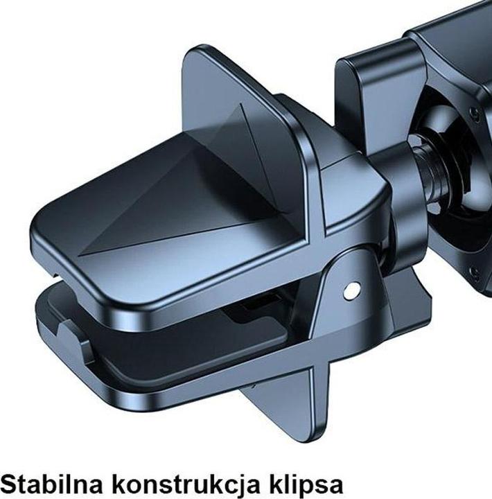 Actual product image Usams Uchwyt indukcyjny Magnetic Car Wireless Charging 15W do kratki went. szary/grey CD170DZ01 (US-