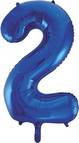 Produktbild Unique Folienballon Zahl "2" (1 x)