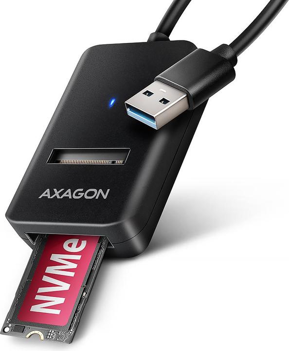 Produktbild Axagon Other Computer Accessory ADM2-AM USB-A 10Gbps - M.2 NVMe&SATA SSD adapter, 10cm USB-A (M.2)