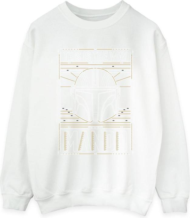 Star Wars The Mandalorian The Way Outline Helm Sweatshirt (L)