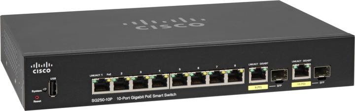 Produktbild Cisco Sg250-10p-K9-Eu (8 Ports)