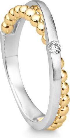 Breuning RING - BRILL. 0,045 Ct. H/si (49, 585/14 K Gold)