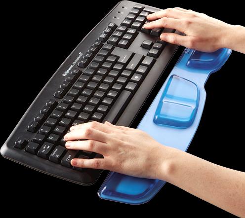 Produktbild Fellowes Health-V Crystal Tastatur-Handgelenkauflage blau