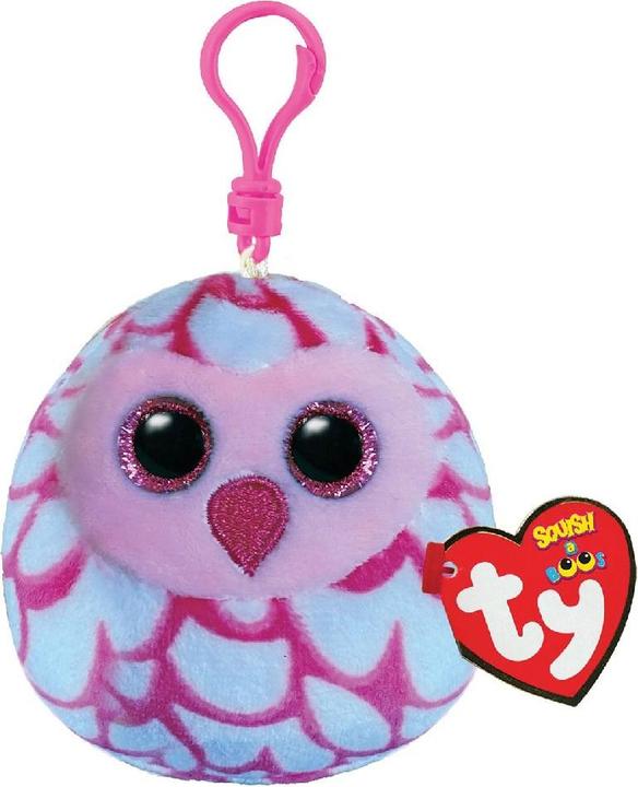 Actual product image Ty Pinky Owl Squishy Clip 9cm (9 cm)