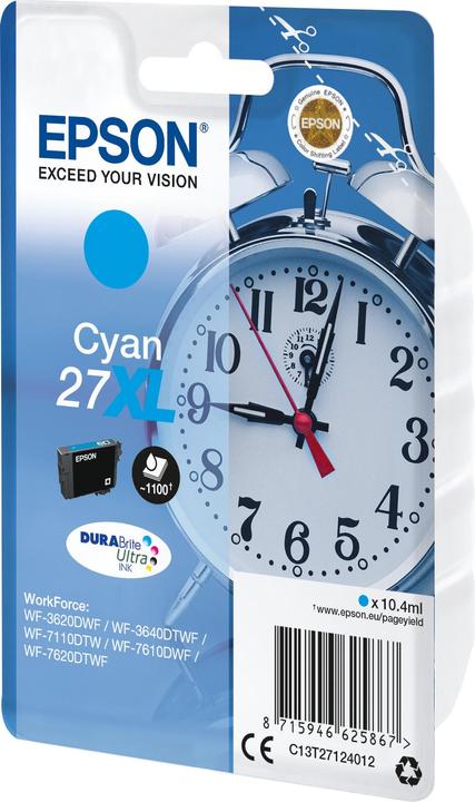 Image du produit Epson 27XL - 17.7 ml - XL - cyan - Original - Blister avec alarme RF (C)