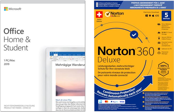 Image du produit Microsoft Office Home & Student 2019, y compris Norton 360 Deluxe