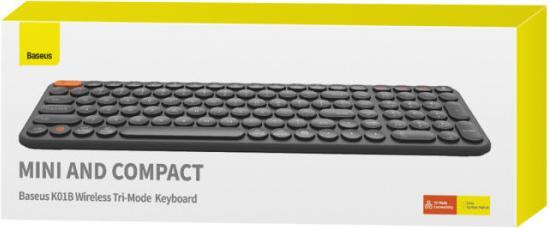 Actual product image Baseus Wireless Tri-Mode Keyboard K01B (Grey) (US, Wireless, Cable)