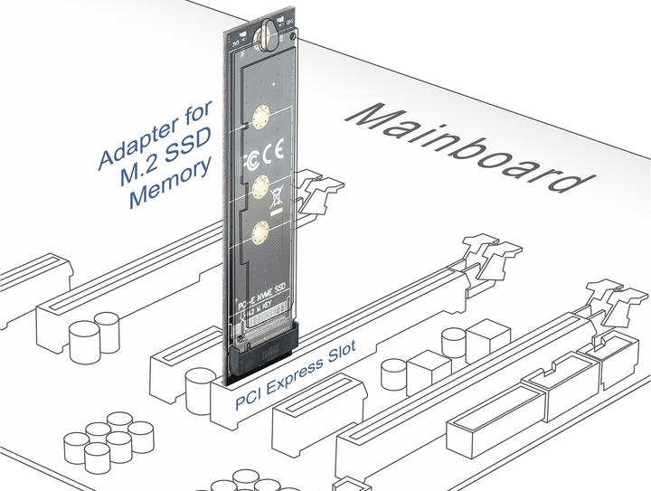 Image du produit Delock Adaptateur PCI Express x1 à M.2 Key M