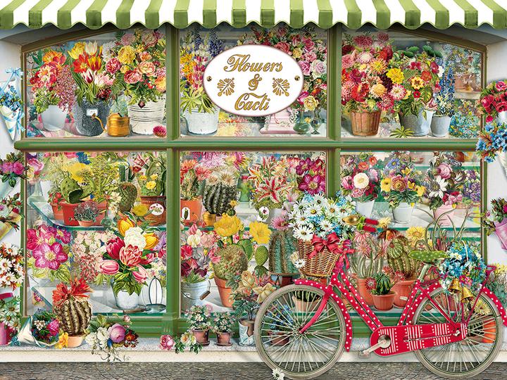 Actual product image Cobble Hill Puzzle 275 pieces XXL Pieces - Flowers and Cacti Shop (275 pieces)