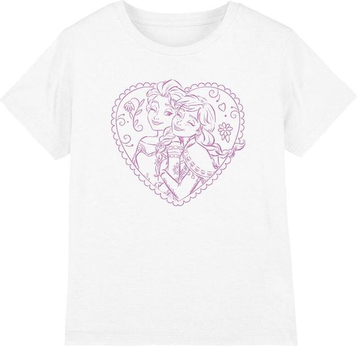 Immagine prodotto Disney Frozen Maglietta Anna ed Elsa Cuore Bambini (140, 146)