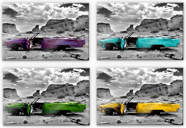 Produktbild Trenddeko Roter Cadillac (100 x 70 cm)