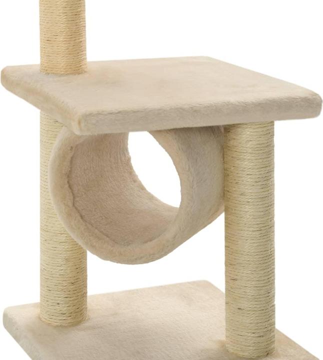 Produktbild VidaXL Katzen Kratzbaum (65 cm, Grau mit schwarzem Pfoten-Aufdruck)