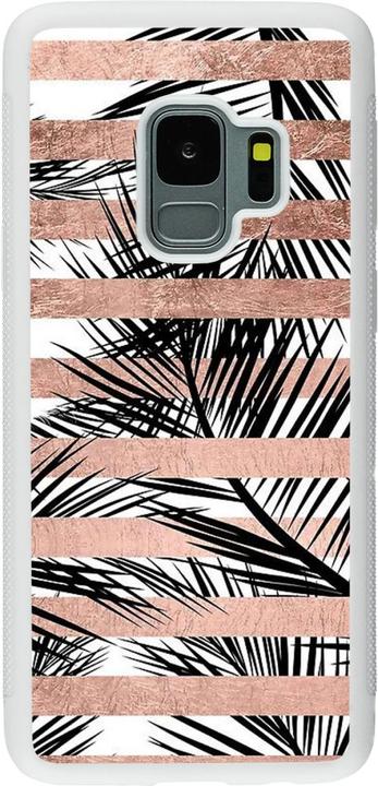 Immagine prodotto PhoneLook Coque Silicone rigide blanc Palm trees gold stripes (Samsung Galaxy S9)