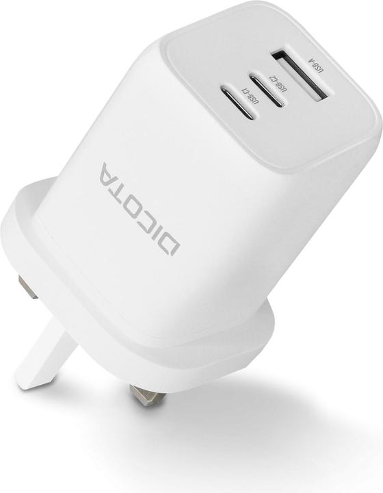 Produktbild Dicota Compact 3-Port GaN Wall Charger (65W) UK white (65 W)