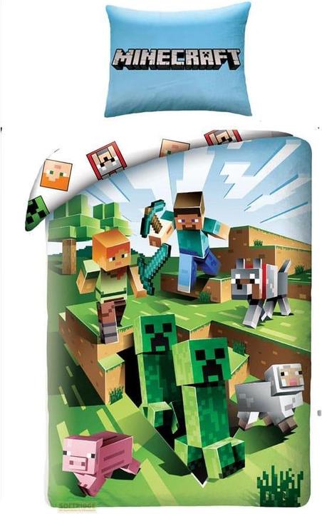Produktbild Tinisu Minecraft BettwÃ¤sche 140 x 200 cm - weiche Baumwolle - Kissen und Decke