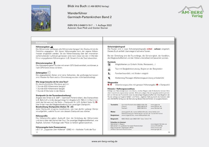 Actual product image Wanderführer Garmisch-Partenkirchen Band 2 (German, Lady Plott, Günter Durner, 2021)