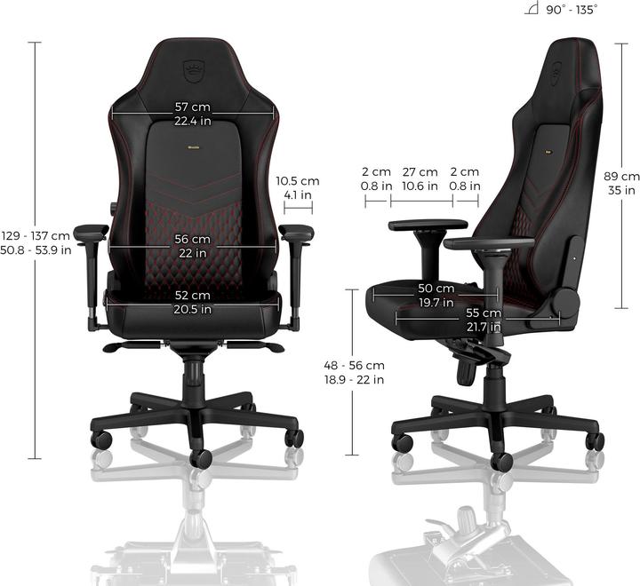 Produktbild noblechairs HERO Echtleder