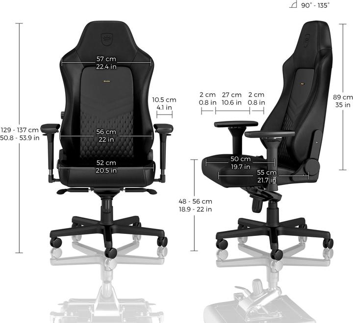 Produktbild noblechairs HERO Echtleder