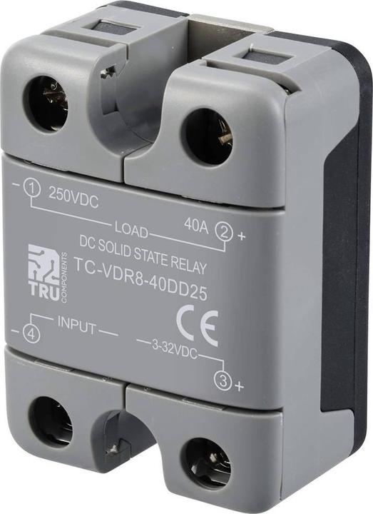 Produktbild Tru Components Halbleiterrelais TC-12705372 40 A Schaltspannung (max.): 250 V/DC