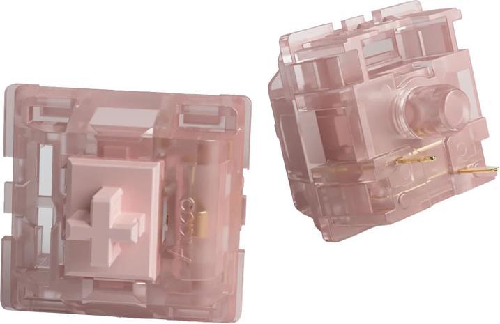 Actual product image Akko Haze Pink Silent Switch, mechanical, 3-pin, linear, MX-Stem, 43g - 45 pieces