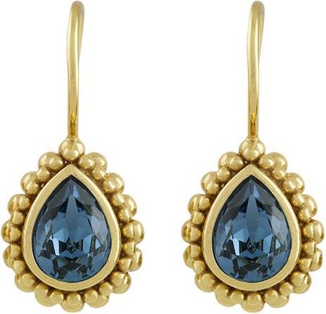 Steinkult Ohrringe "Amber petite" (18 Kt. Vergoldet, Kristallstein, Messing)