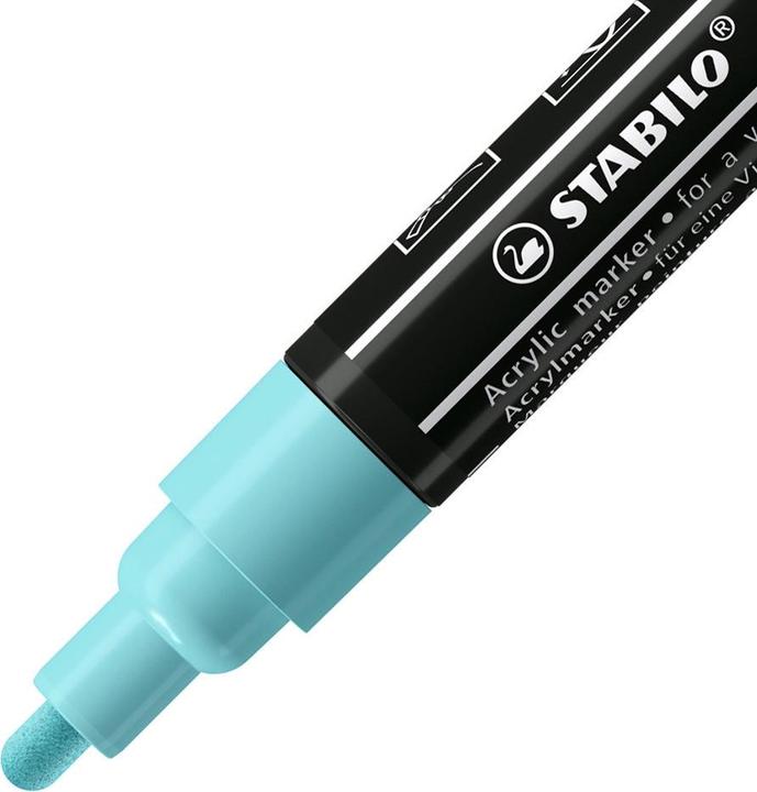 Immagine prodotto STABILO Creatore di acrilico GRATUITO (Pink, Azzurro, Nero, Bianco, 3 mm, 5 x)