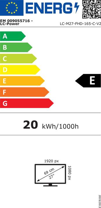 Energie-Label LC-Power LC-M27-FHD-165-C-V2 (1920 x 1080 Pixel, 27")