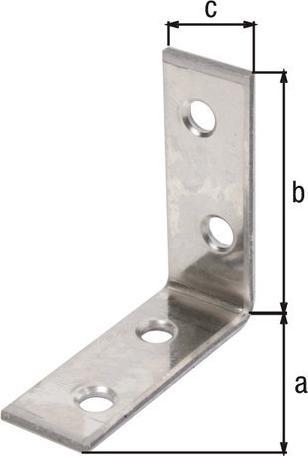 Image du produit Alberts Equerre de chaise 40 x 40 x 15 mm, acier inoxydable, 1 pièce (1 pcs)