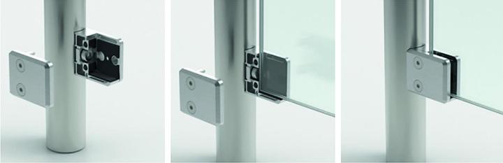 Actual product image Pauli+Sohn Glasklemmen 48x45, 8-12.76mm,V4A rund (4 pcs.)