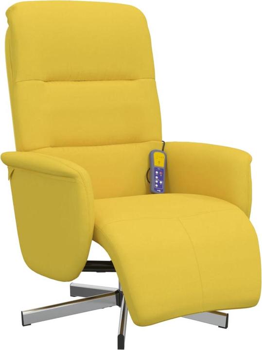 Immagine prodotto VidaXL Sedia da massaggio con poggiapiedi Tessuto giallo chiaro, colore