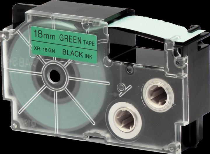 Produktbild Casio XR-18GN1 Selbstklebende Etiketten (1.80 cm, Grün, Schwarz)