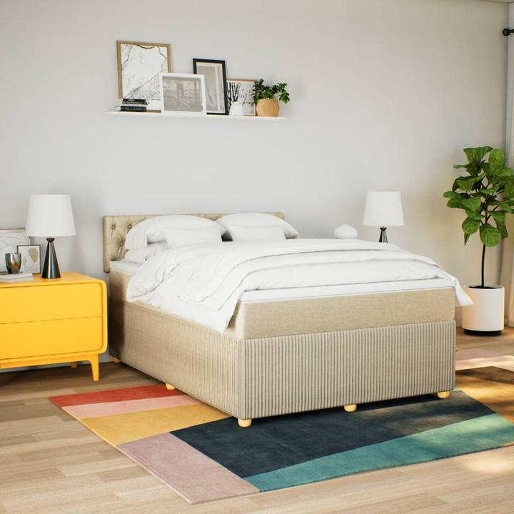 Image du produit VidaXL Bo x lit de saut avec matelas 160 x 200 cm Tissu (160 x 200 cm, 160 x 200 cm)