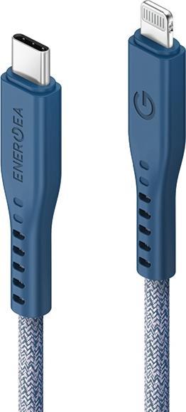 Produktbild Energea kabel Flow USB-C - Lightning C94 MFI 1.5m niebieski/blue 60W 3A PD Fast Charge (1.50 m, USB 3.2 Gen 1, 60 W)