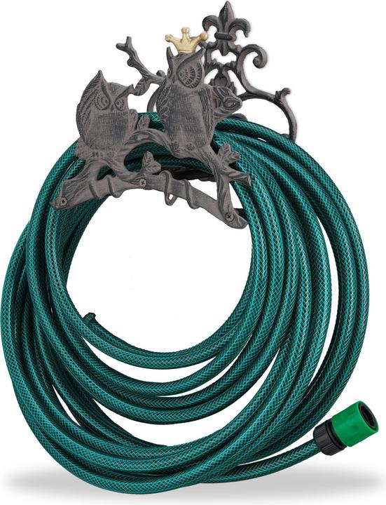 Actual product image Relaxdays Owl Garden Hose Holder (30 m)