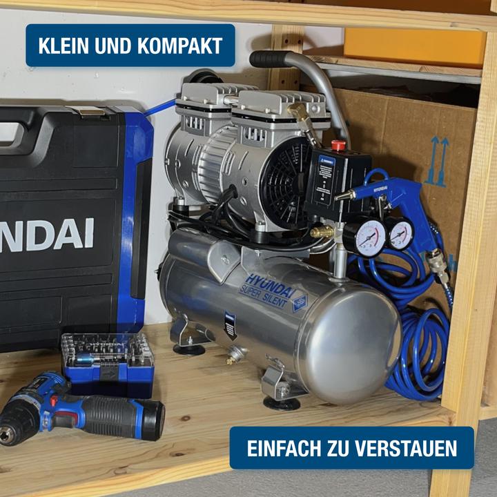 Image du produit Hyundai Compresseur silencieux SAC55751 (8 bar, 6 l)