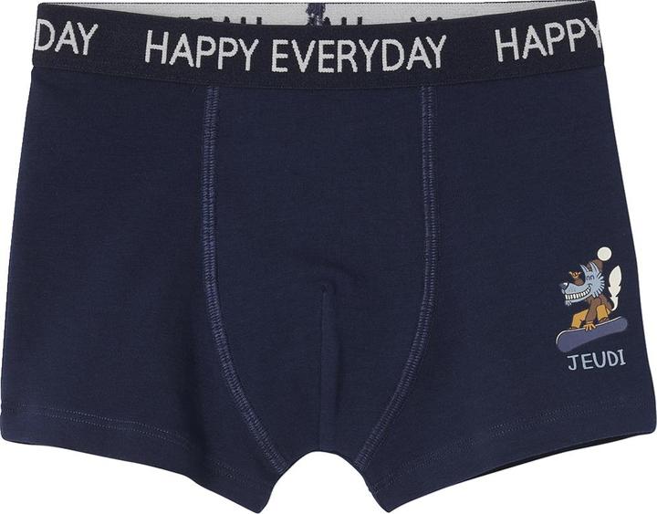 Actual product image Vertbaudet Bio-Kollektion: 7er-Pack Jungen Boxershorts mit Wochentag und Schriftzug (92, pack of 7)