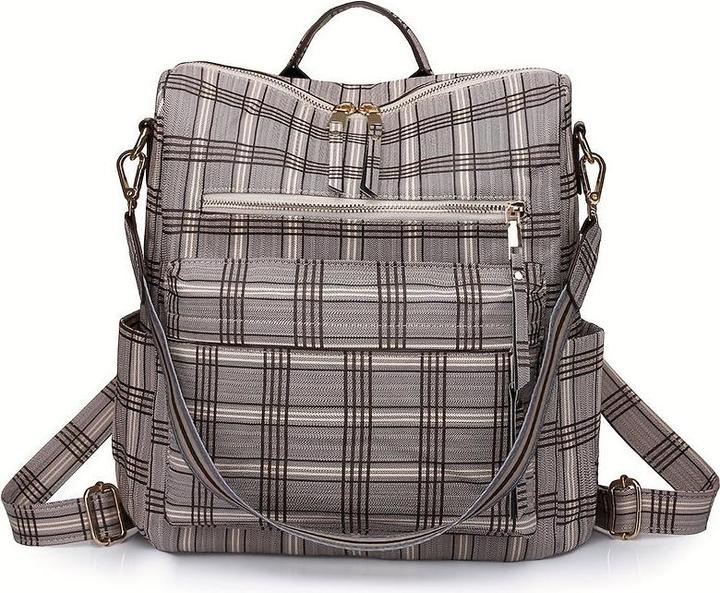 Immagine prodotto Only-Bags.Store Borsa zaino retrò, borsa a tracolla a due vie con tracolla Boho, zaino scuola in pelle vegana