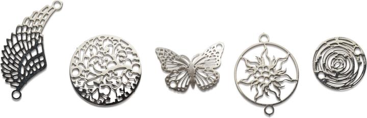 Produktbild VBS Charms-Verbinder Mix, flach, 5er Set