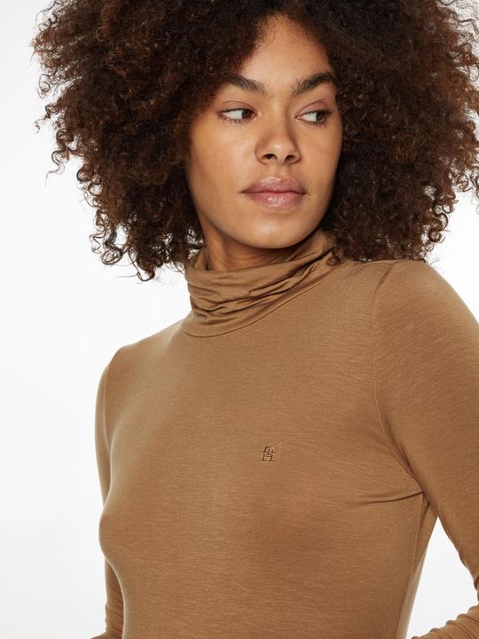 Actual product image Tommy Hilfiger Turtleneck jumper for women, slim turtleneck jumper made of soft Tencel (M)