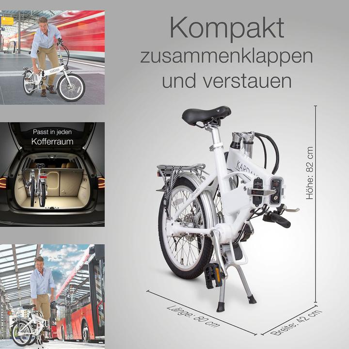 Actual product image Aktivelo 20 inch electric bike e-bike e-folding bike, foldable e-city bike with 36V/8.7Ah removable battery (20 cm)