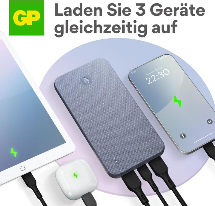 Actual product image GP Batteries GP PowerBank B+ Serie 10000 mAh blau (10000 mAh, 15 W)