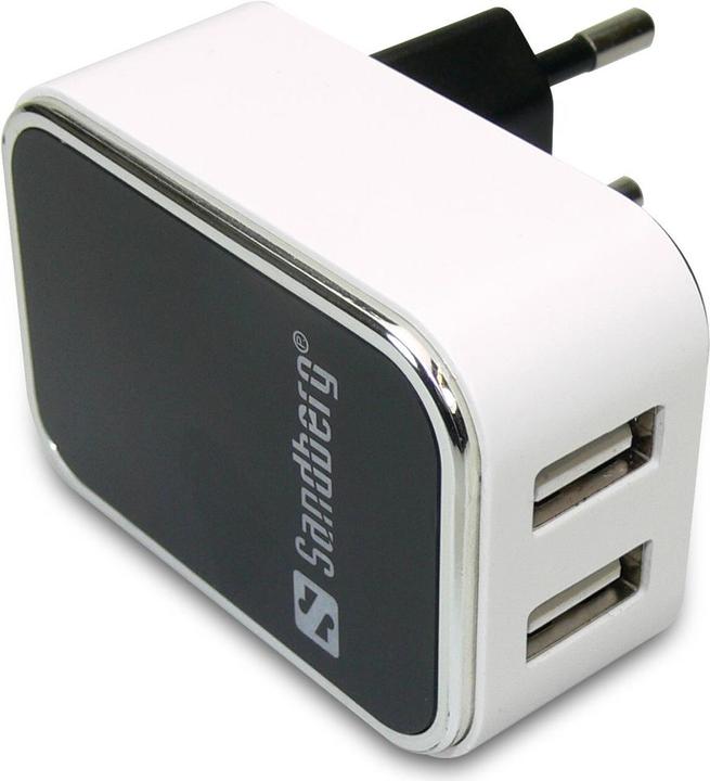 Immagine prodotto Sandberg Caricabatterie AC Dual USB 2.4+1A EU