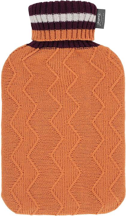 Fashy Wärmflasche mit Rollkragen 2 l Orange (2 l)