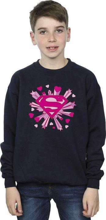 Immagine prodotto Superman Pink Hearts And Stars Logo Felpa Ragazzi (140, 146)