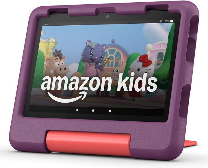 Produktbild Amazon Fire HD 8 Kids Tablet (2024) WiFi 32GB 3 bis 7 Jahre violett B0CVDWHGG5 (nur WLAN, 8", 32 GB, Violet)