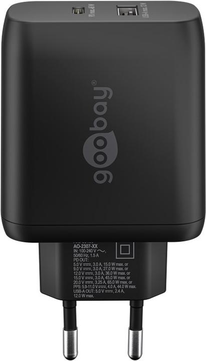 Produktbild Goobay USB-C PD Dual-Schnellladegerät 65 W schwarz (65 W)