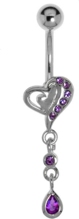 Produktbild Bijouteria Bauchpiercing (Chirurgenstahl 316L, Kristall, Messing rhodiniert)
