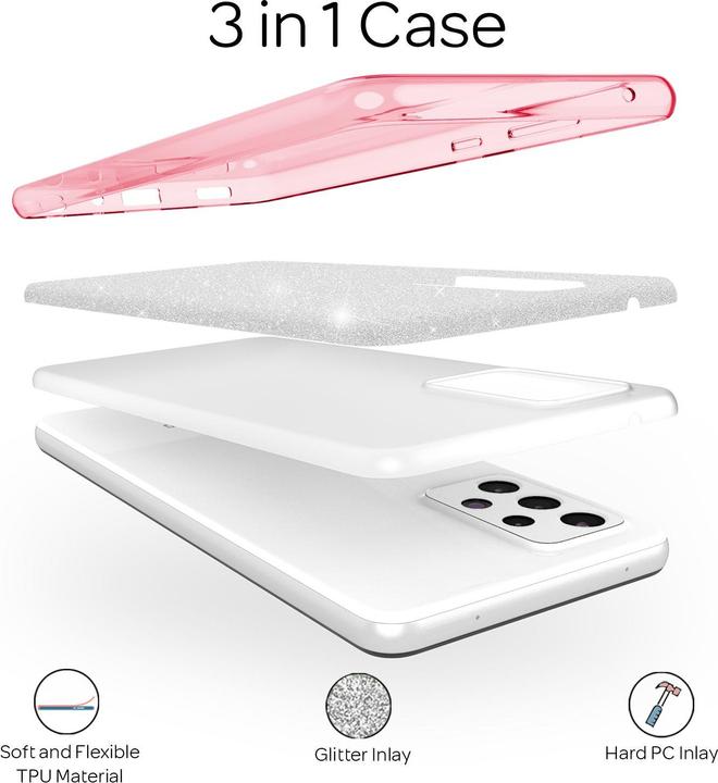 Produktbild Nalia Glitzer Handyhülle (Samsung Galaxy A72)